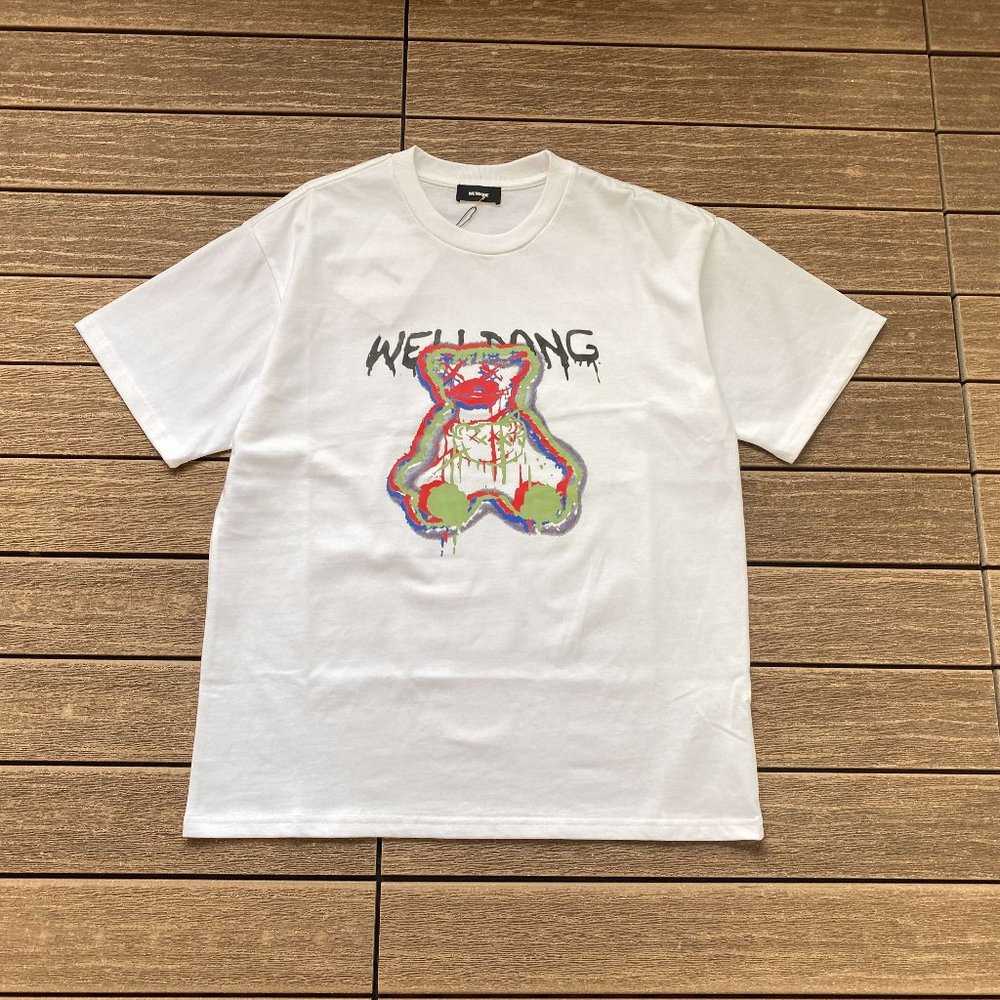 We11 Done Splash Ink Color Bear Short Sleeve Round Neck